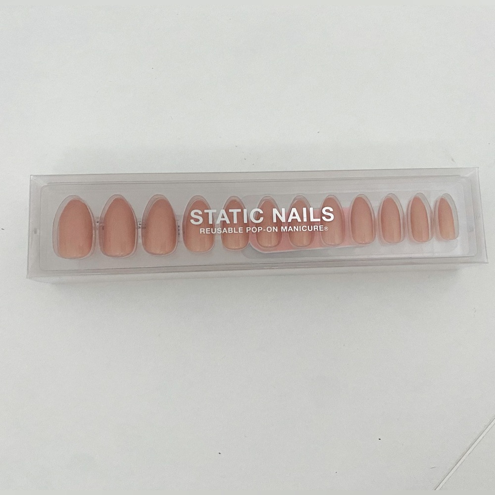 Static nails reusable pop-on manicure Nudist (A)